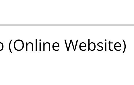 Text referring to an "online website".